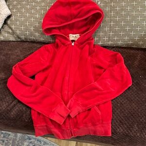 Vintage red Juicy Coutour velour hoodie